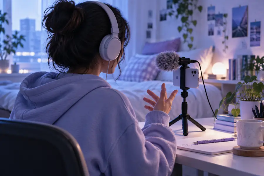 Enhanced voice recording shown in a comparison panel